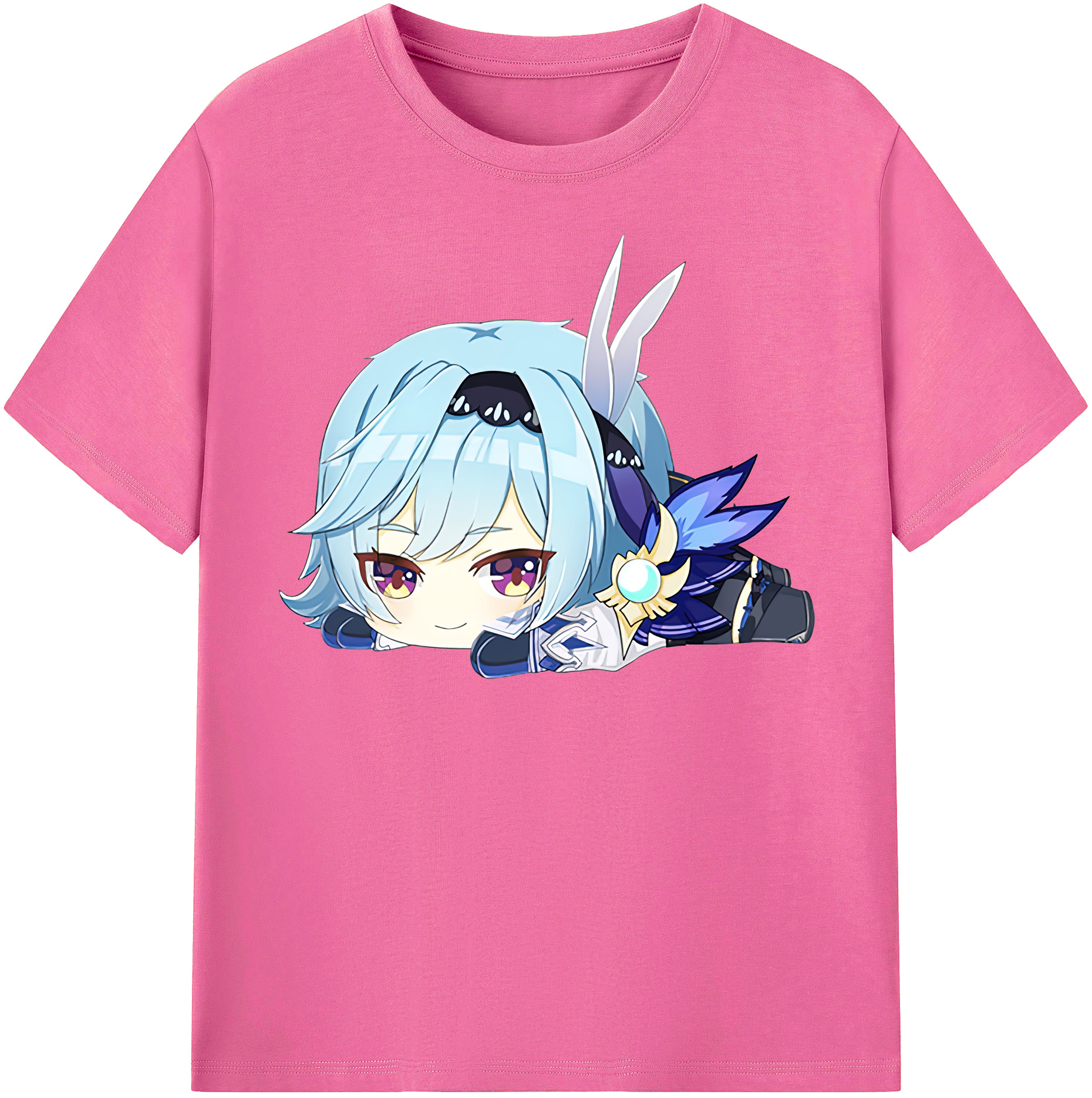 げんし神 优菈 ゆうら genshin Yūra レディースカジュアルプリントTシャツ（綿100％）
